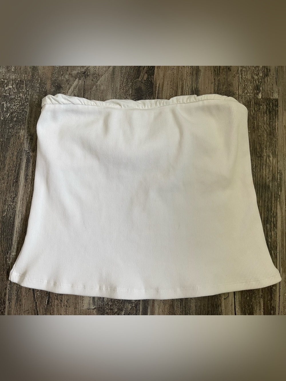 Donni rib tube top, white, NWT